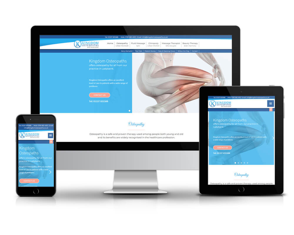 Ellyfont  Website Design , Osteopaths website