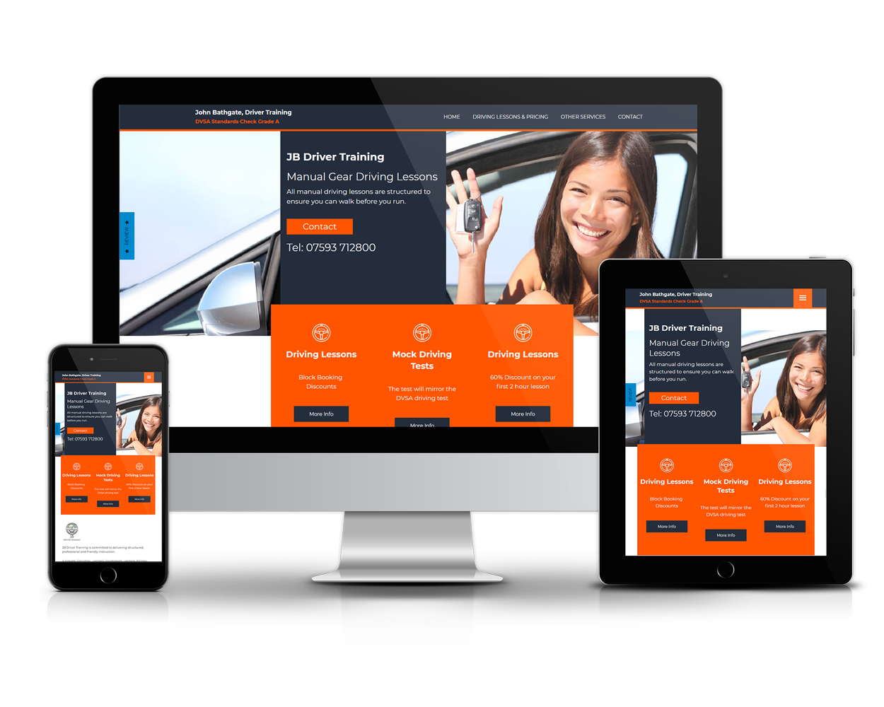 Ellyfont  Website Design  - Driving instructor website