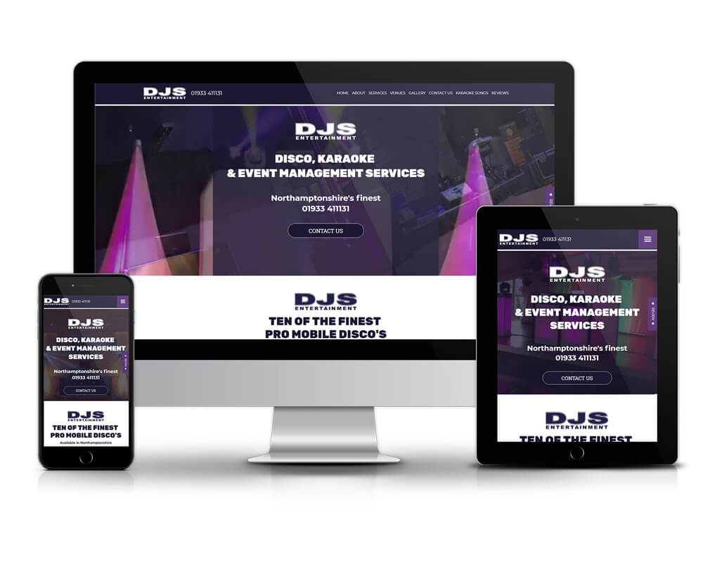 Ellyfont Website Design, DJ website design